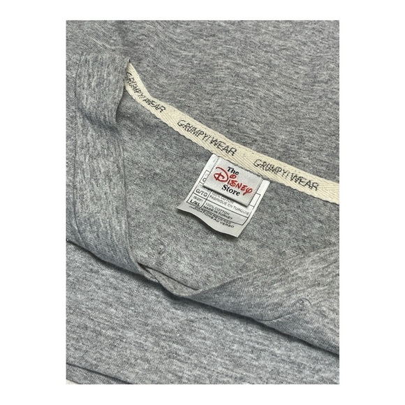 Disney Grumpy Pajama Set Heather Gray Tee & Shorts Loungewear Women’s Size XL - Picture 5 of 7